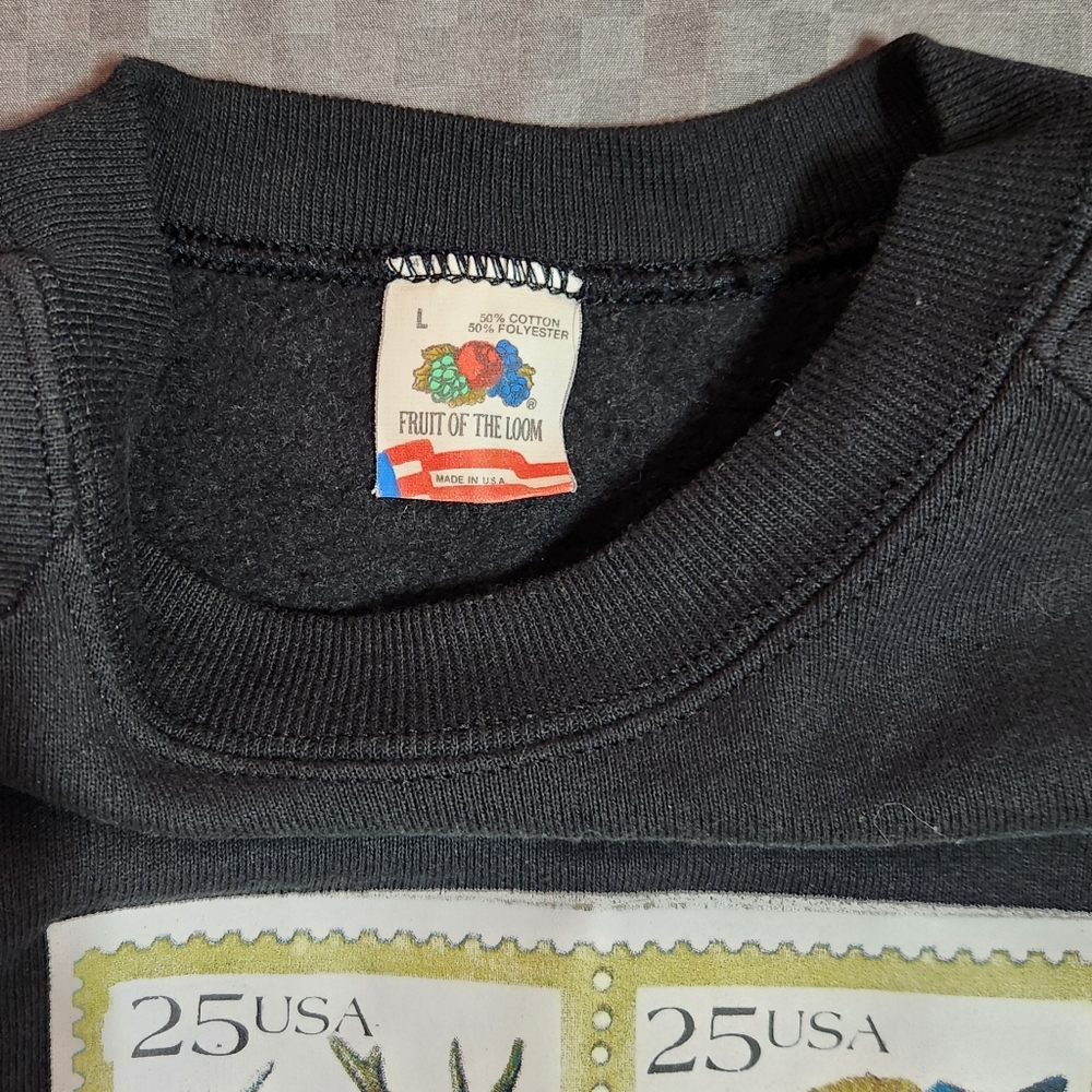 Postage Stamps Womans Large Pullover Sweatshirt View 2